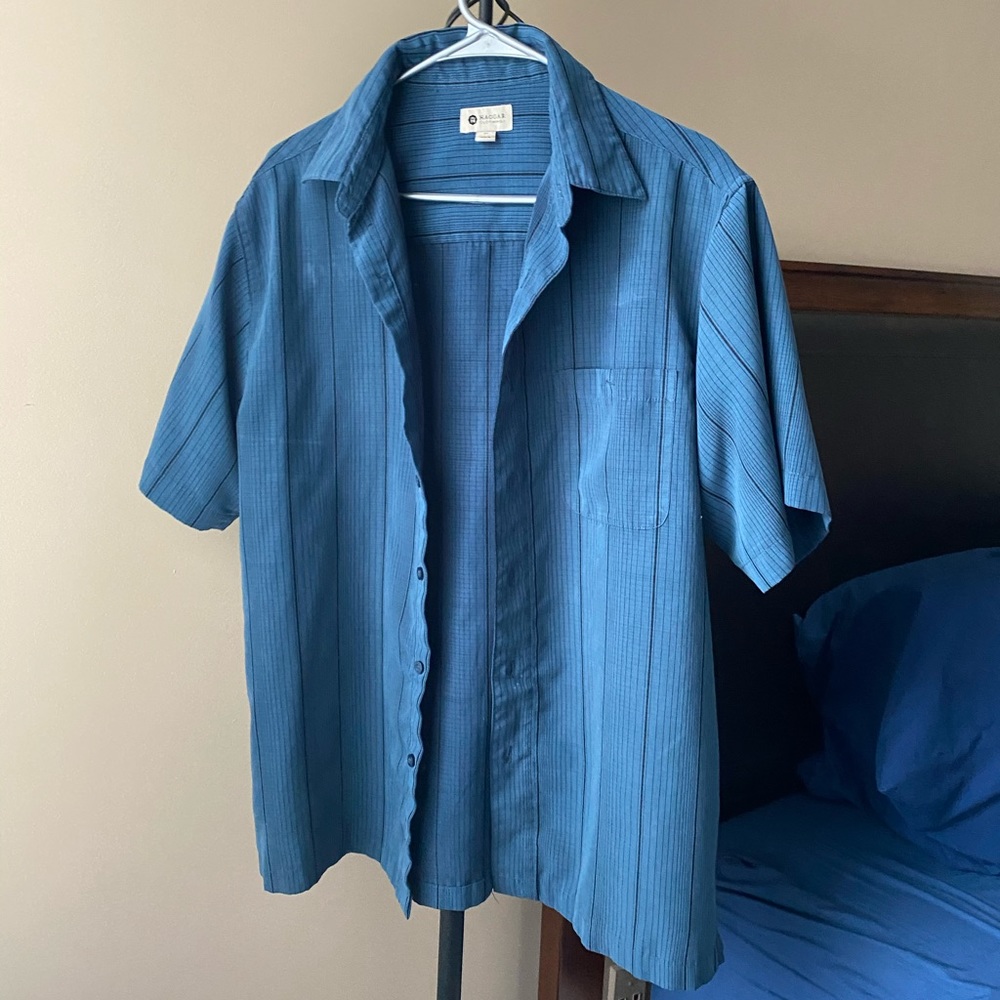 Men's Haggar Microfiber Button-Down Shirt